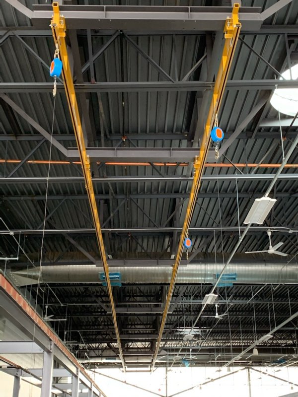 Rigid Lifelines® Fall Protection - Ceiling Mounted Monorail Close-Up