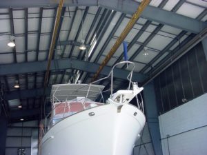 Rigid Lifelines® Fall Protection - Ceiling Mounted Monorail for Ship Maintenance Facility