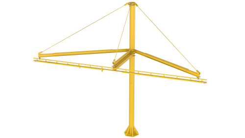 Rigid Lifelines® Fall Protection - Sing Post CAD Diagram