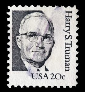 stamp with harry truman's face