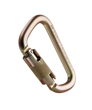 brass D carabiner