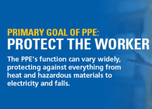 primary goal of PPE: protect the worker